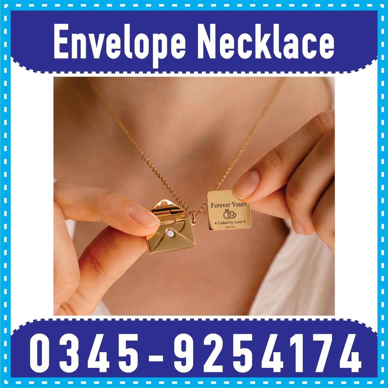 Personalized Envelope Necklace Online in Islamabad & Rawalpindi